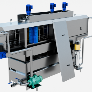 Lavador de bandejas automatizado en operación