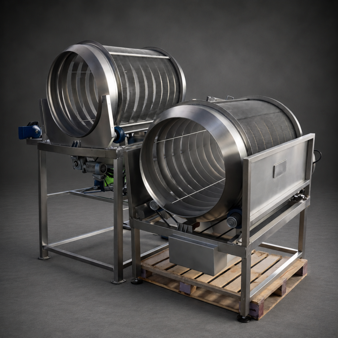 Despalilladora de frutas industrial fabricada por Metal Pro Service para el procesamiento agroindustrial en Chile.